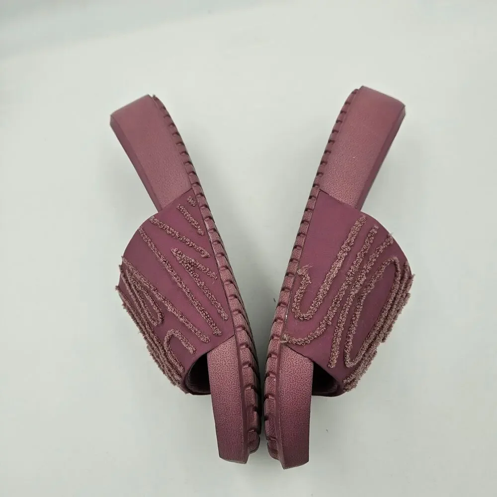 Nike Air Jordan Nola Slide Slides Womens Size 9 Light Mulberry Purple Terry Logo